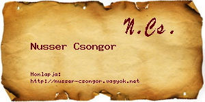 Nusser Csongor névjegykártya