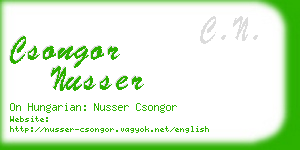 csongor nusser business card